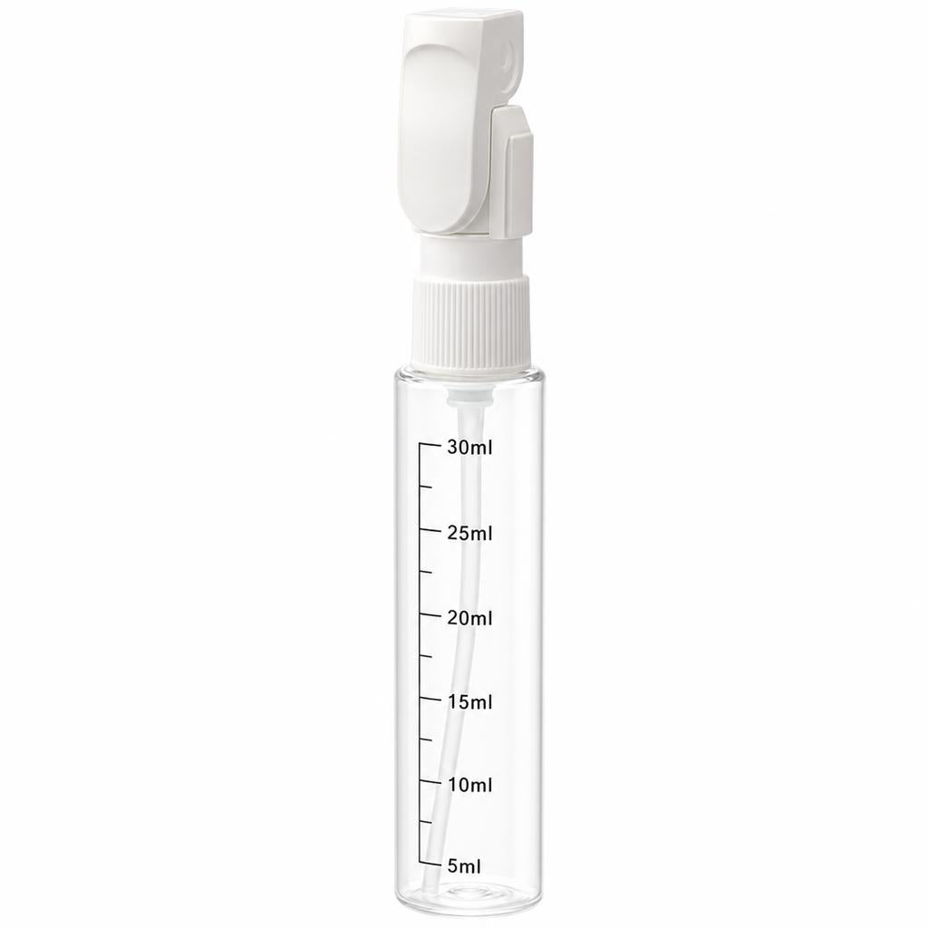 Detalle de una mini-botella con escala de medición