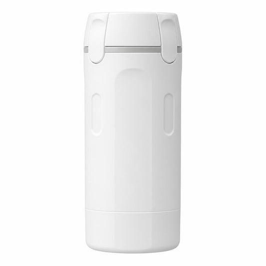 Jabonero portátil 4 en 1 color blanco, vista frontal
