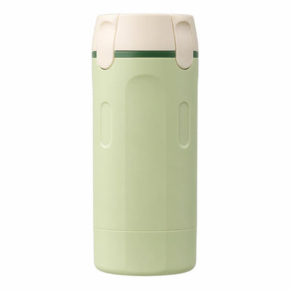 Jabonero portátil 4 en 1 color verde, vista frontal