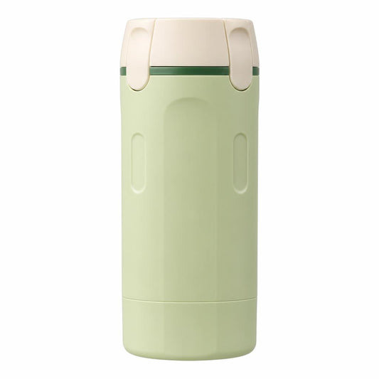 Jabonero portátil 4 en 1 color verde, vista frontal